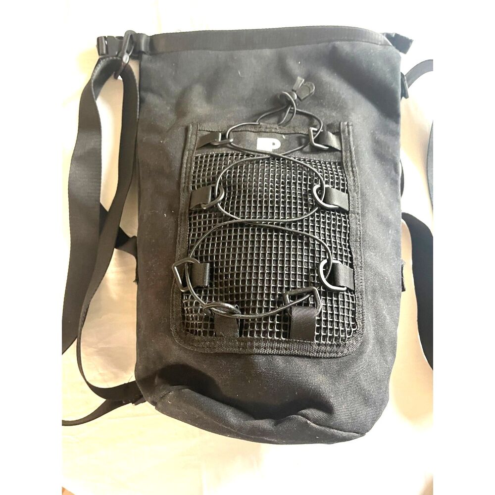 New Peets Canvas Black Daypack Backpack School Hiking Day Trips Adjustable Strap